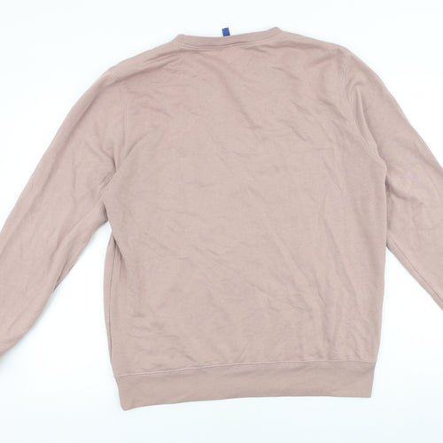 Divided Womens Pink Cotton Pullover Sweatshirt Size L Pullover