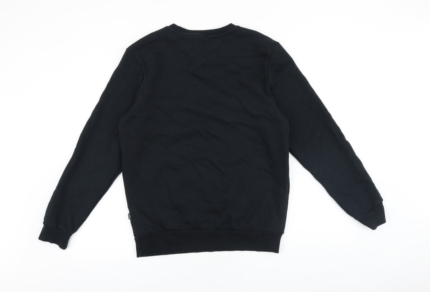 PUMA Womens Black Cotton Pullover Sweatshirt Size S Pullover