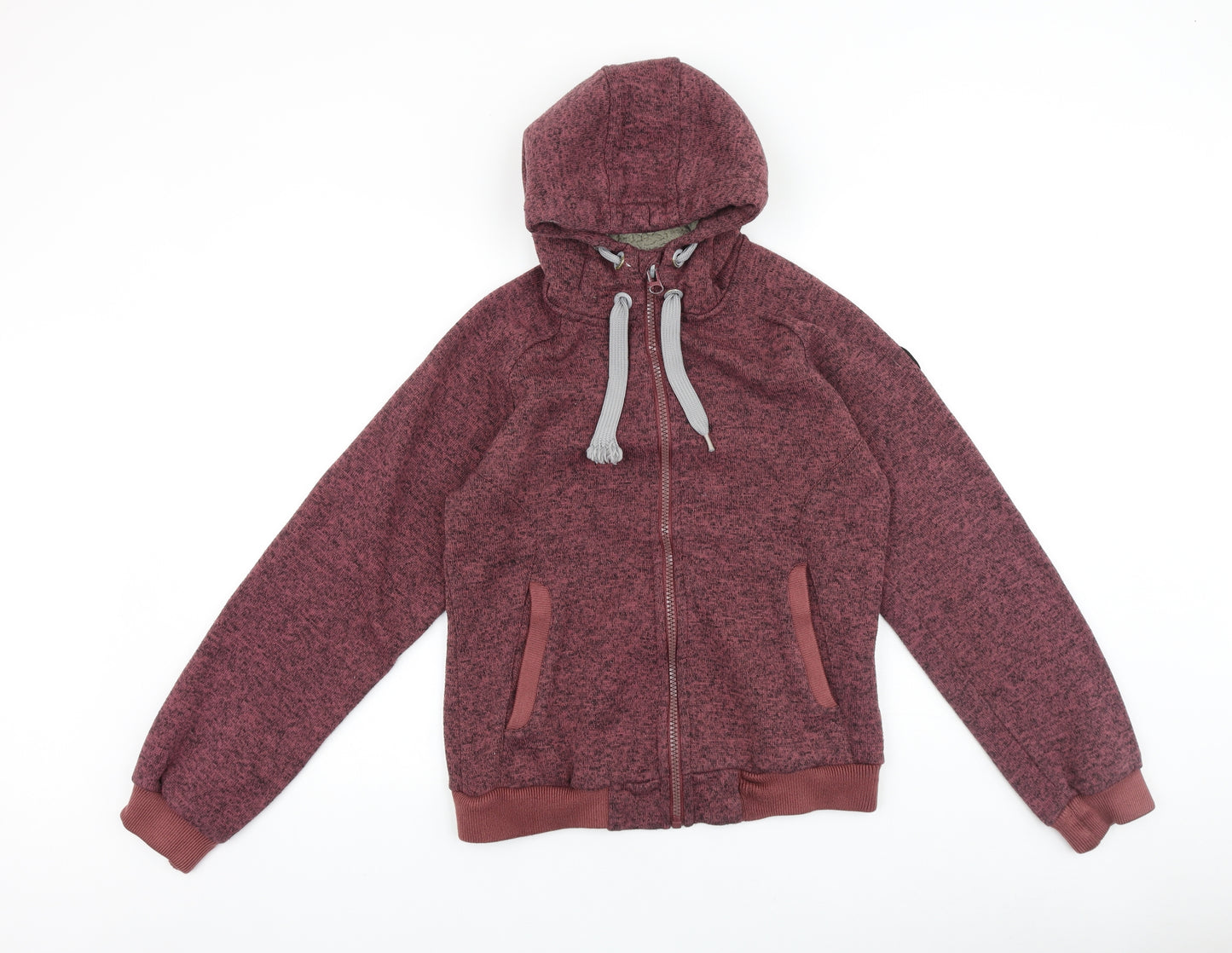 superfonic Womens Red Cotton Pullover Hoodie Size L Zip