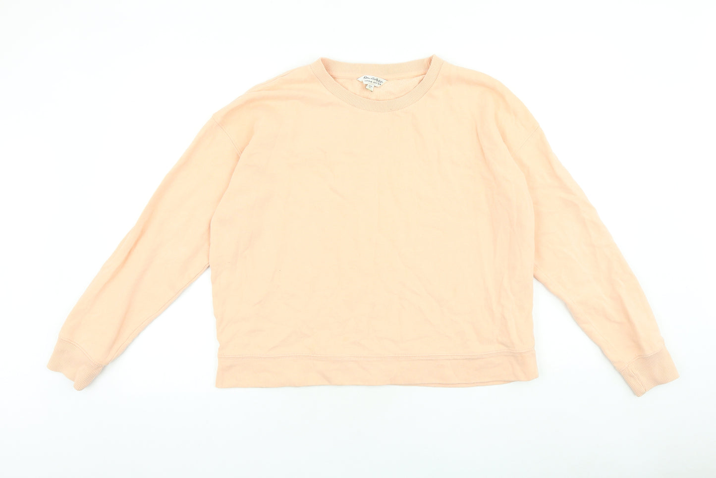 Miss Selfridge Womens Pink Cotton Pullover Sweatshirt Size M Pullover