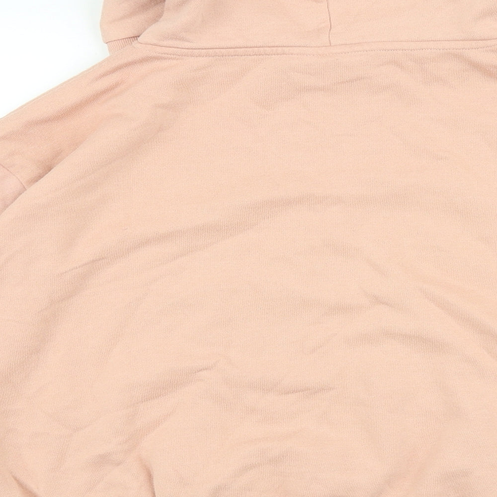 Disney Womens Pink Cotton Pullover Hoodie Size M Pullover