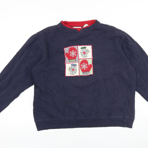 Shenanigans Womens Blue Cotton Pullover Sweatshirt Size M Pullover