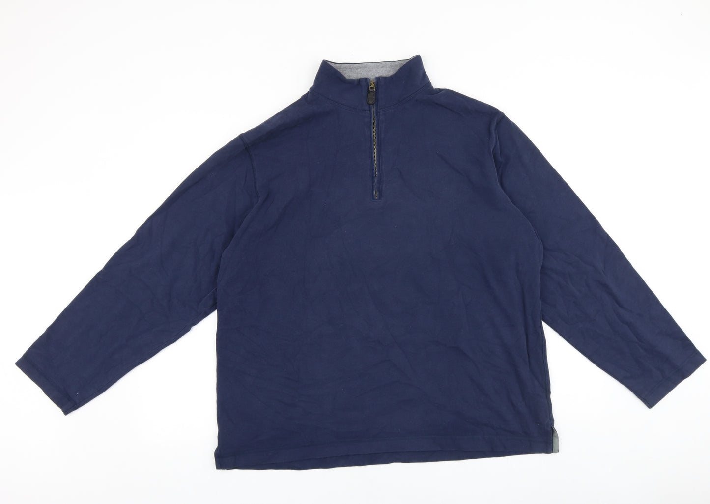 Marks and Spencer Mens Blue Cotton Pullover Sweatshirt Size L