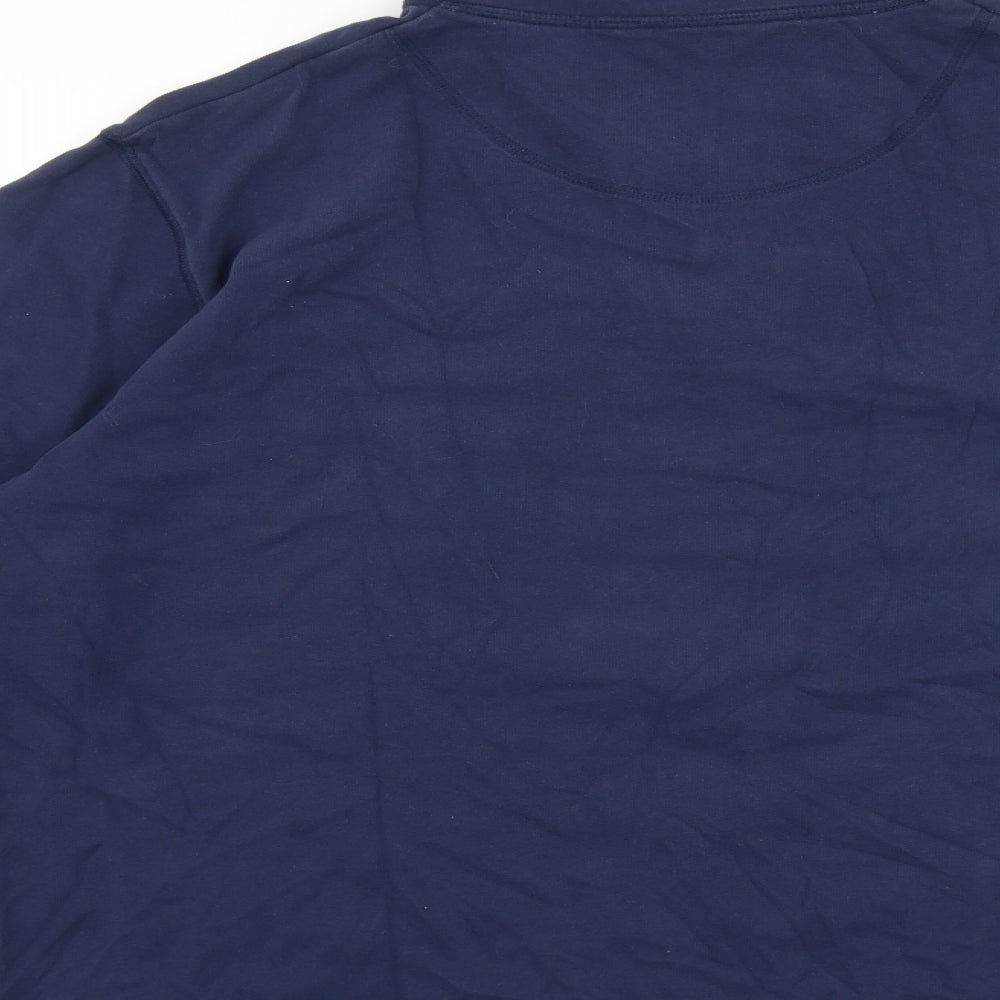 Marks and Spencer Mens Blue Cotton Pullover Sweatshirt Size L