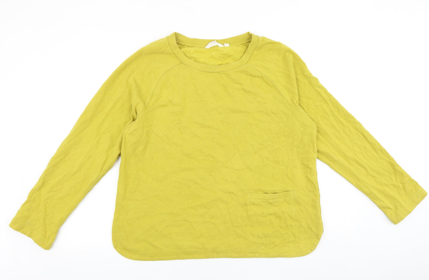 Seasalt Womens Yellow 100% Cotton Pullover Sweatshirt Size 14 Pullover