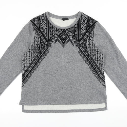 Amisu Womens Grey Cotton Pullover Sweatshirt Size XL Pullover