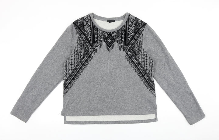 Amisu Womens Grey Cotton Pullover Sweatshirt Size XL Pullover