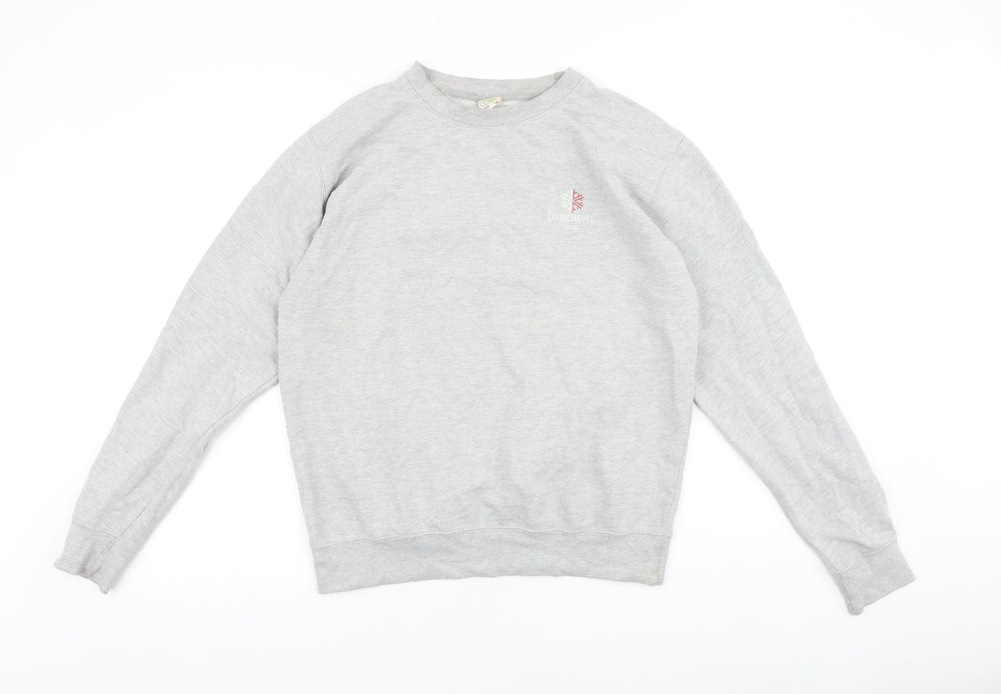 Awdis Mens Grey Cotton Pullover Sweatshirt Size M