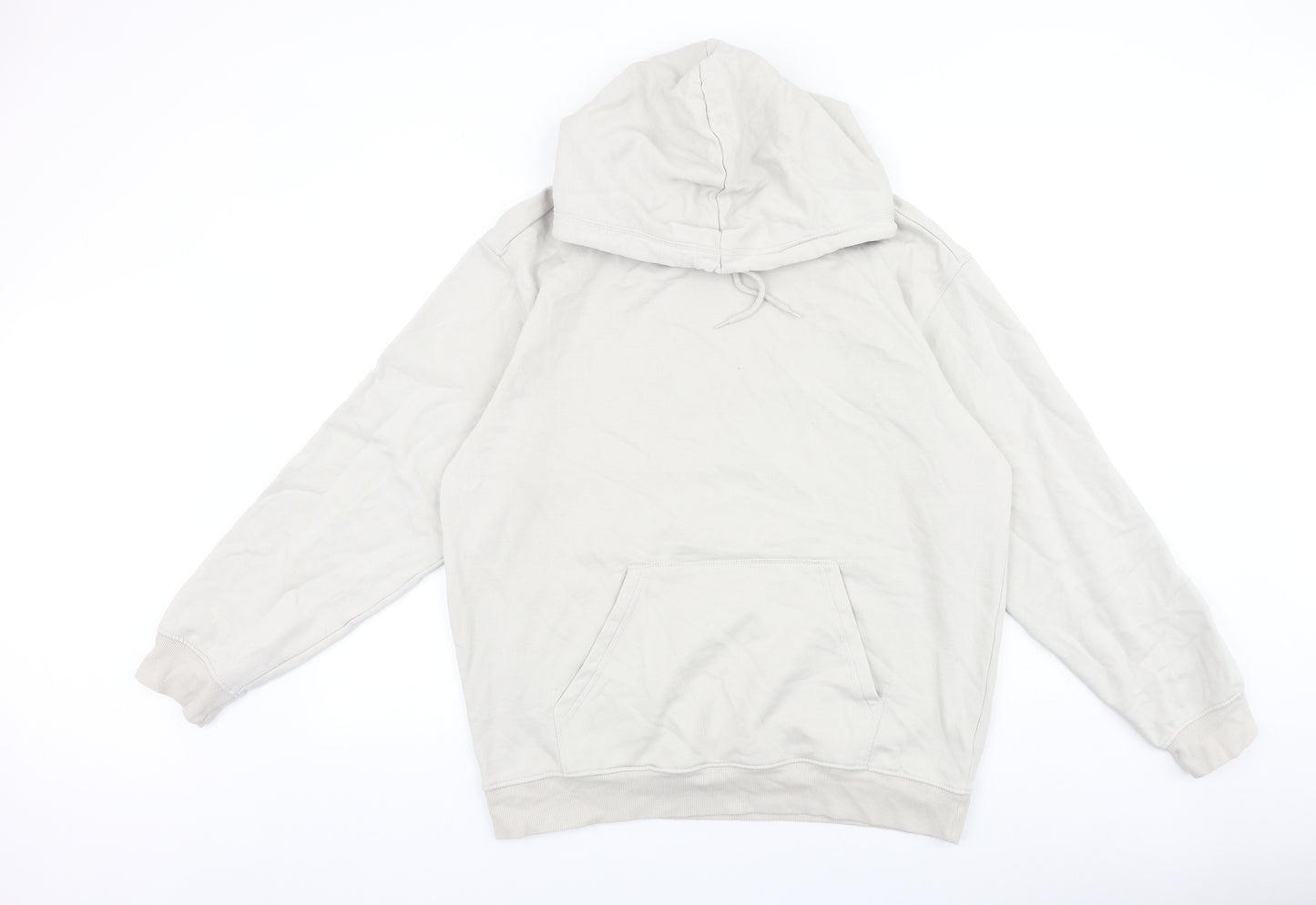 H&M Womens Grey Cotton Pullover Hoodie Size M Pullover
