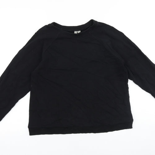 ASOS Womens Black Cotton Pullover Sweatshirt Size 6 Pullover