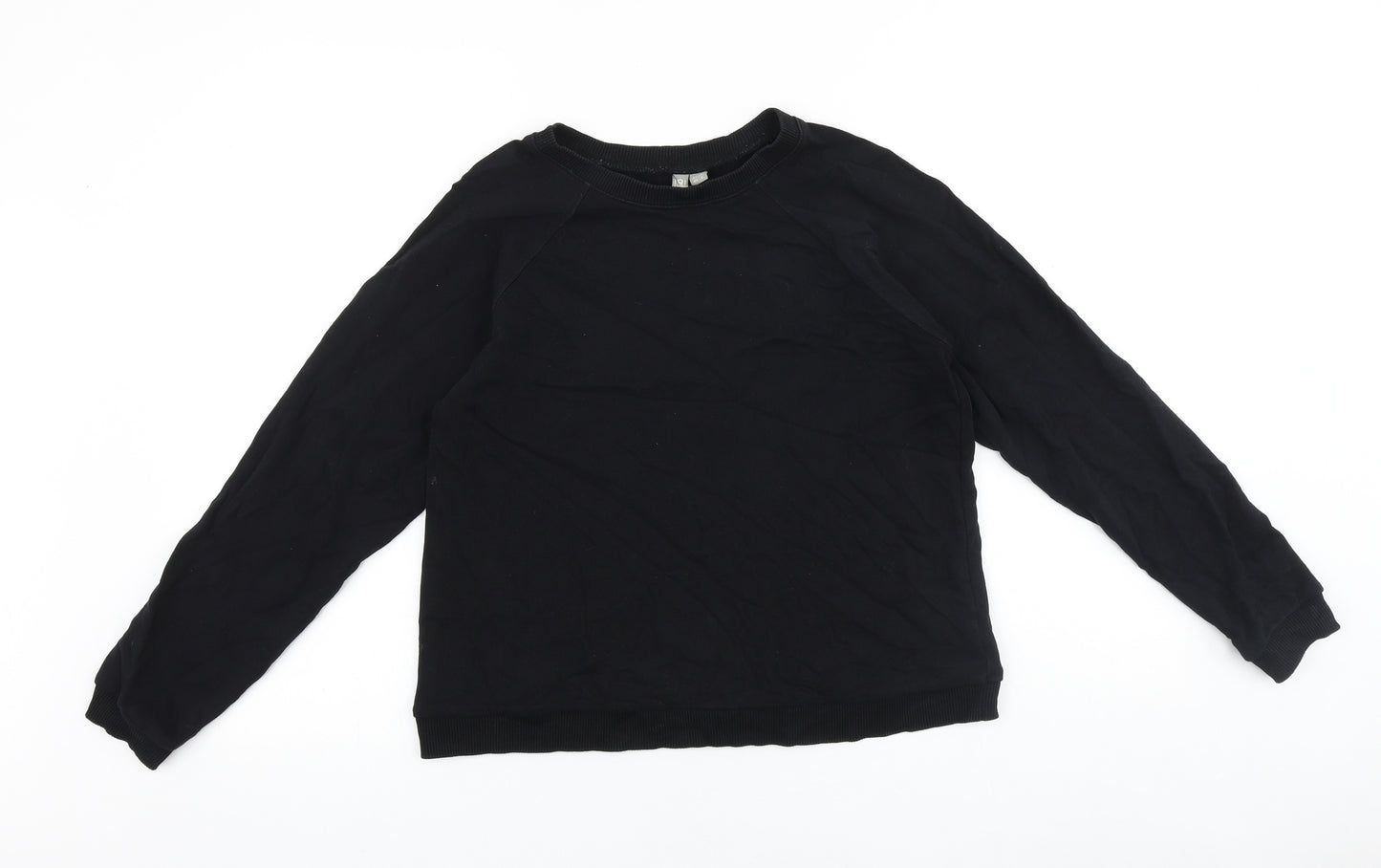 ASOS Womens Black Cotton Pullover Sweatshirt Size 6 Pullover
