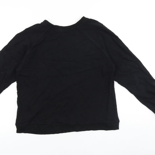 ASOS Womens Black Cotton Pullover Sweatshirt Size 6 Pullover