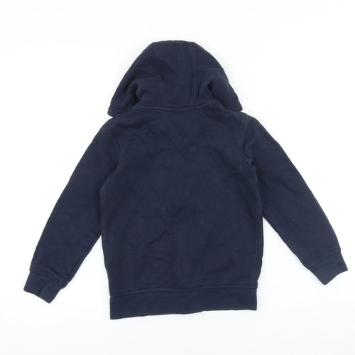 Nike Boys Blue Cotton Full Zip Hoodie Size 5-6 Years Zip