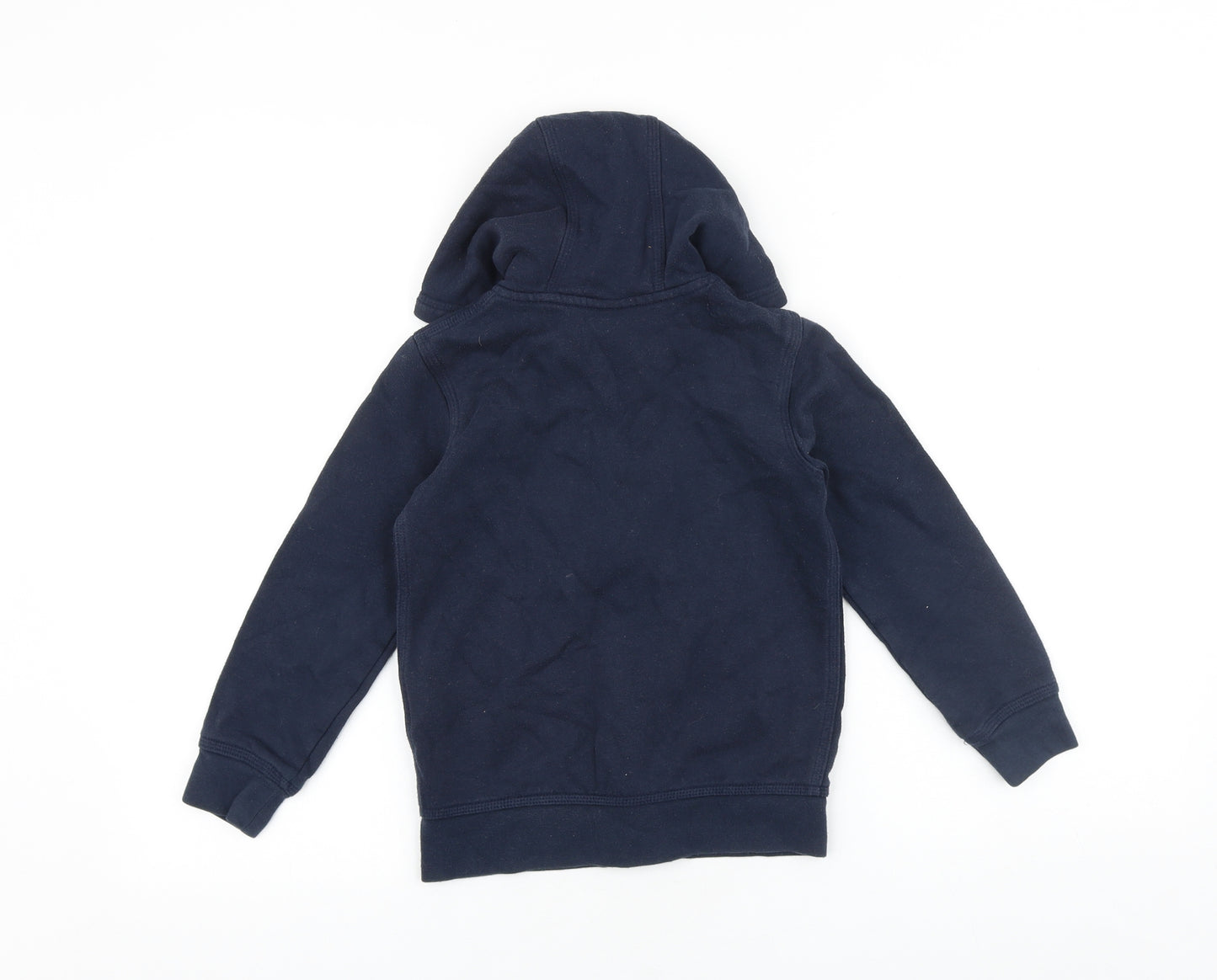 Nike Boys Blue Cotton Full Zip Hoodie Size 5-6 Years Zip