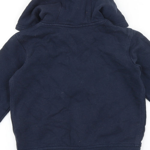 Nike Boys Blue Cotton Full Zip Hoodie Size 5-6 Years Zip