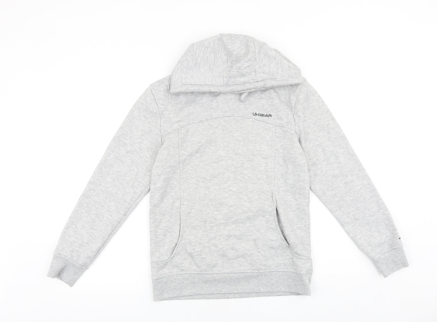 LA Gear Womens Grey Cotton Pullover Hoodie Size 6 Pullover