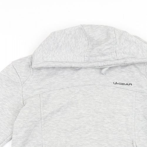 LA Gear Womens Grey Cotton Pullover Hoodie Size 6 Pullover