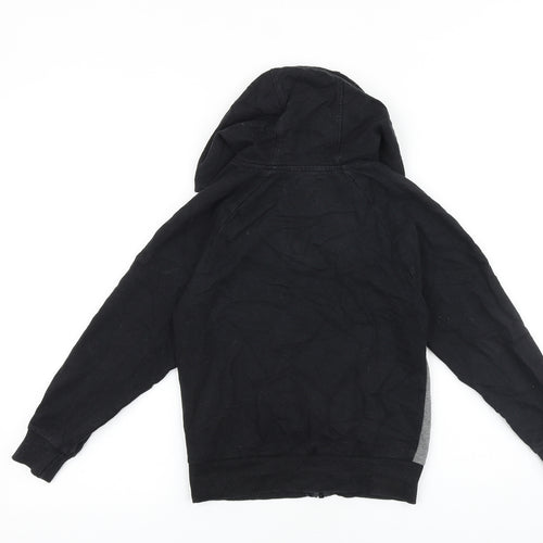 Studio Boys Black Cotton Full Zip Hoodie Size 8-9 Years Zip