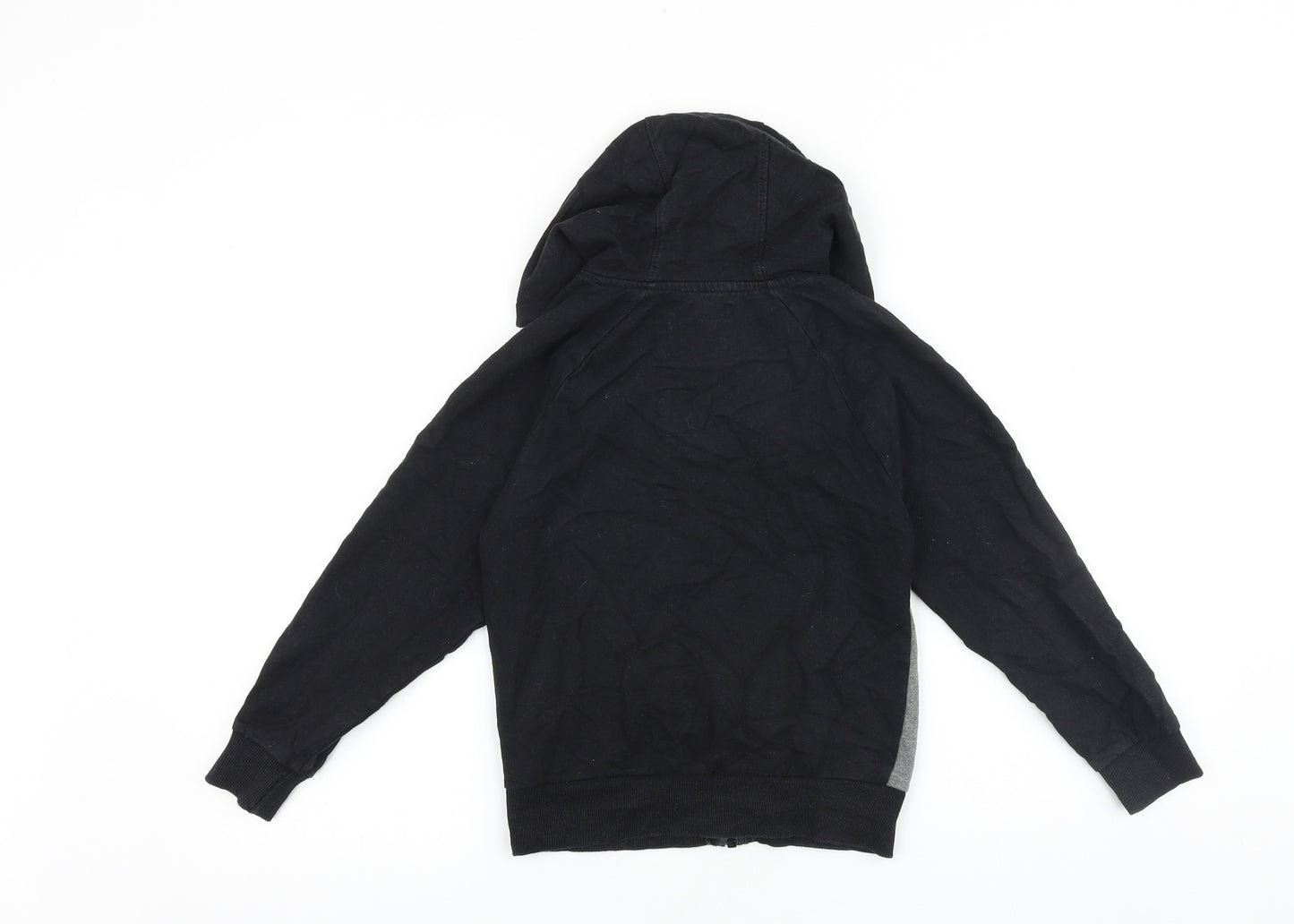 Studio Boys Black Cotton Full Zip Hoodie Size 8-9 Years Zip