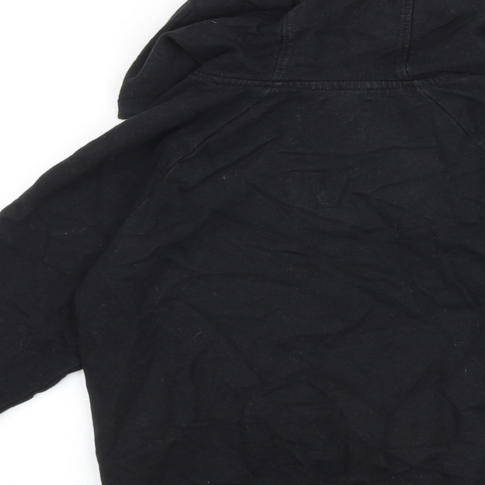 Studio Boys Black Cotton Full Zip Hoodie Size 8-9 Years Zip