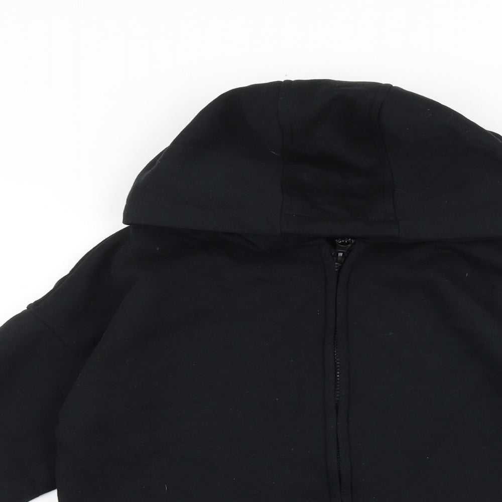 Primark Boys Black Cotton Full Zip Hoodie Size 10-11 Years Zip