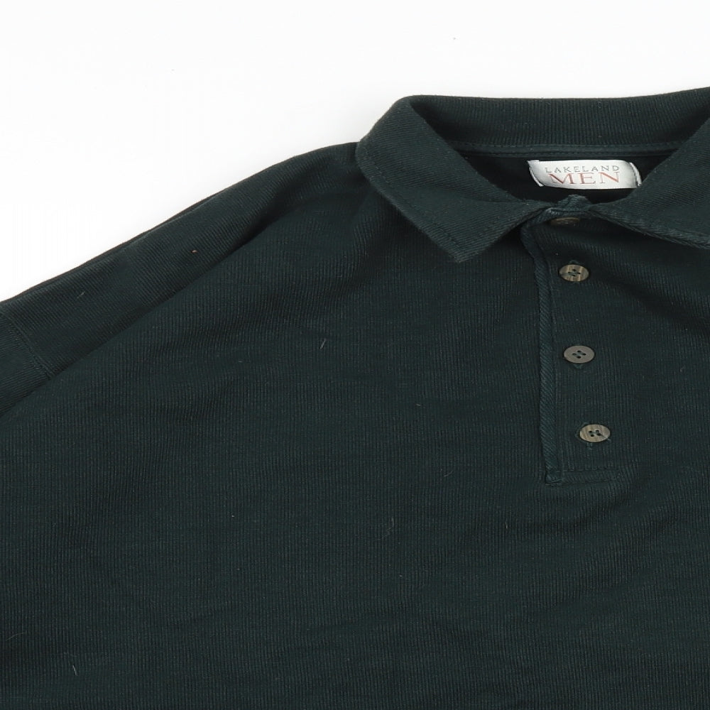 Lakeland Mens Green Cotton Pullover Sweatshirt One Size