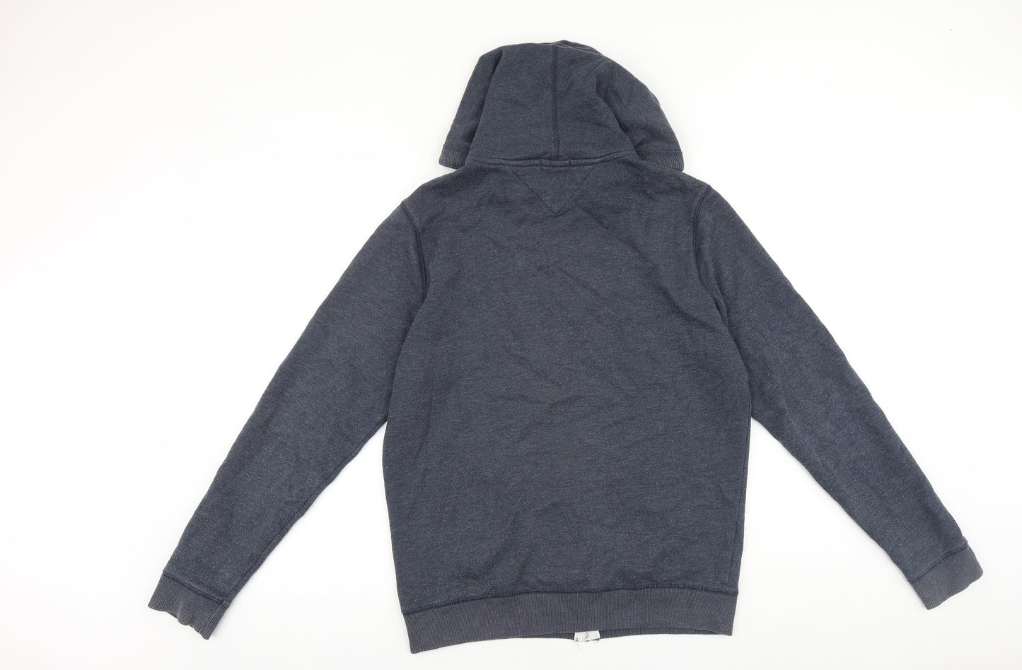 Tommy Hilfiger Mens Blue Cotton Full Zip Hoodie Size M