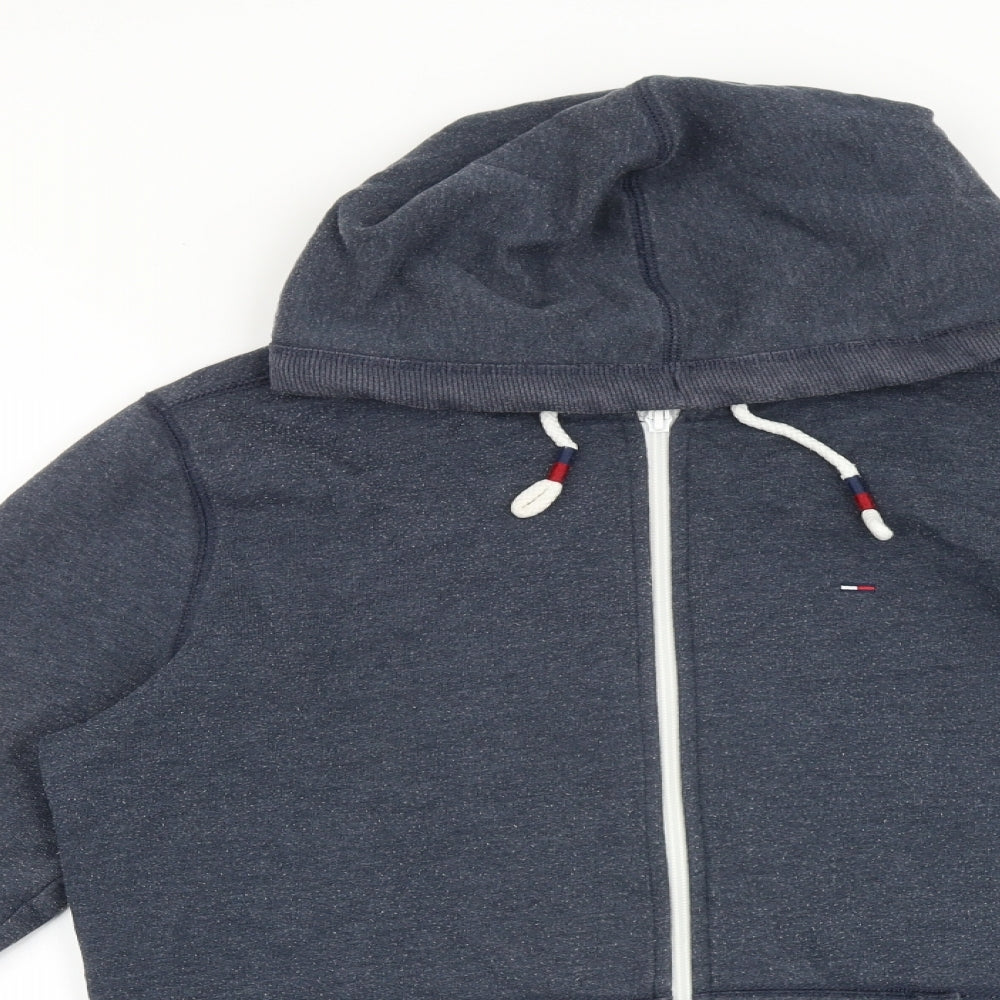 Tommy Hilfiger Mens Blue Cotton Full Zip Hoodie Size M
