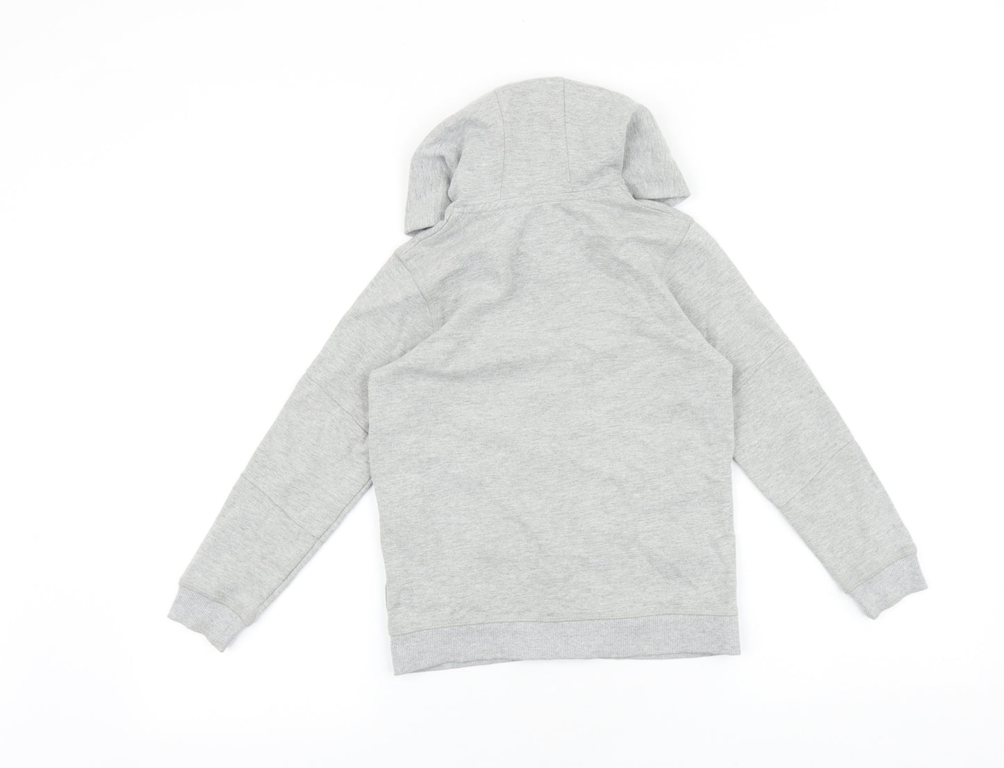 John Lewis Boys Grey Cotton Full Zip Hoodie Size 7 Years Zip