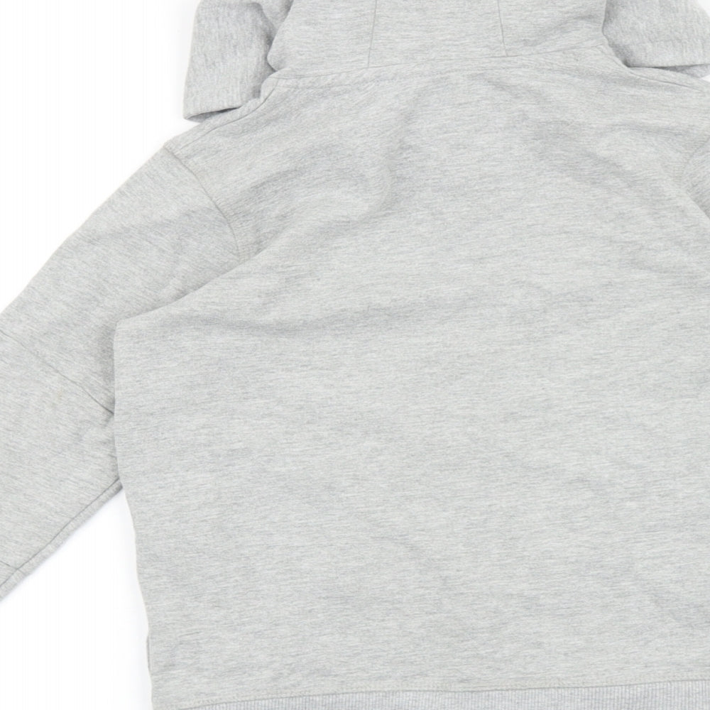 John Lewis Boys Grey Cotton Full Zip Hoodie Size 7 Years Zip
