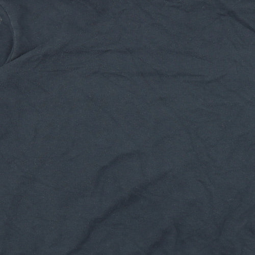 Topshop Womens Blue Cotton Pullover Sweatshirt Size 10 Pullover