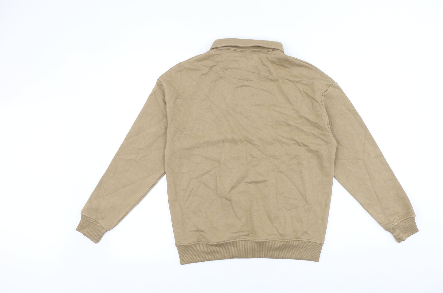 Marks and Spencer Boys Brown 100% Cotton Pullover Sweatshirt Size 12-13 Years Button