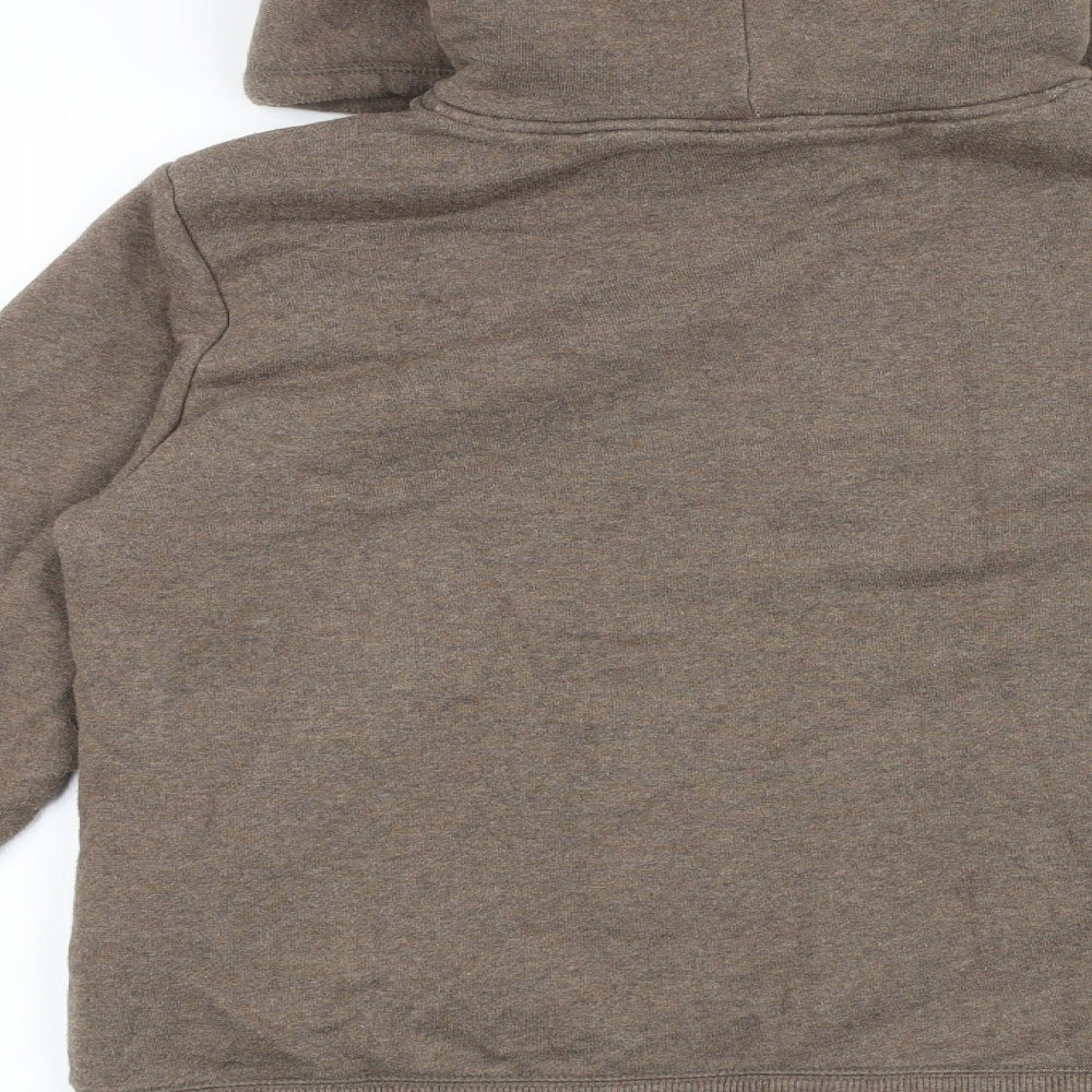 Uniqlo Mens Brown Cotton Full Zip Hoodie Size M