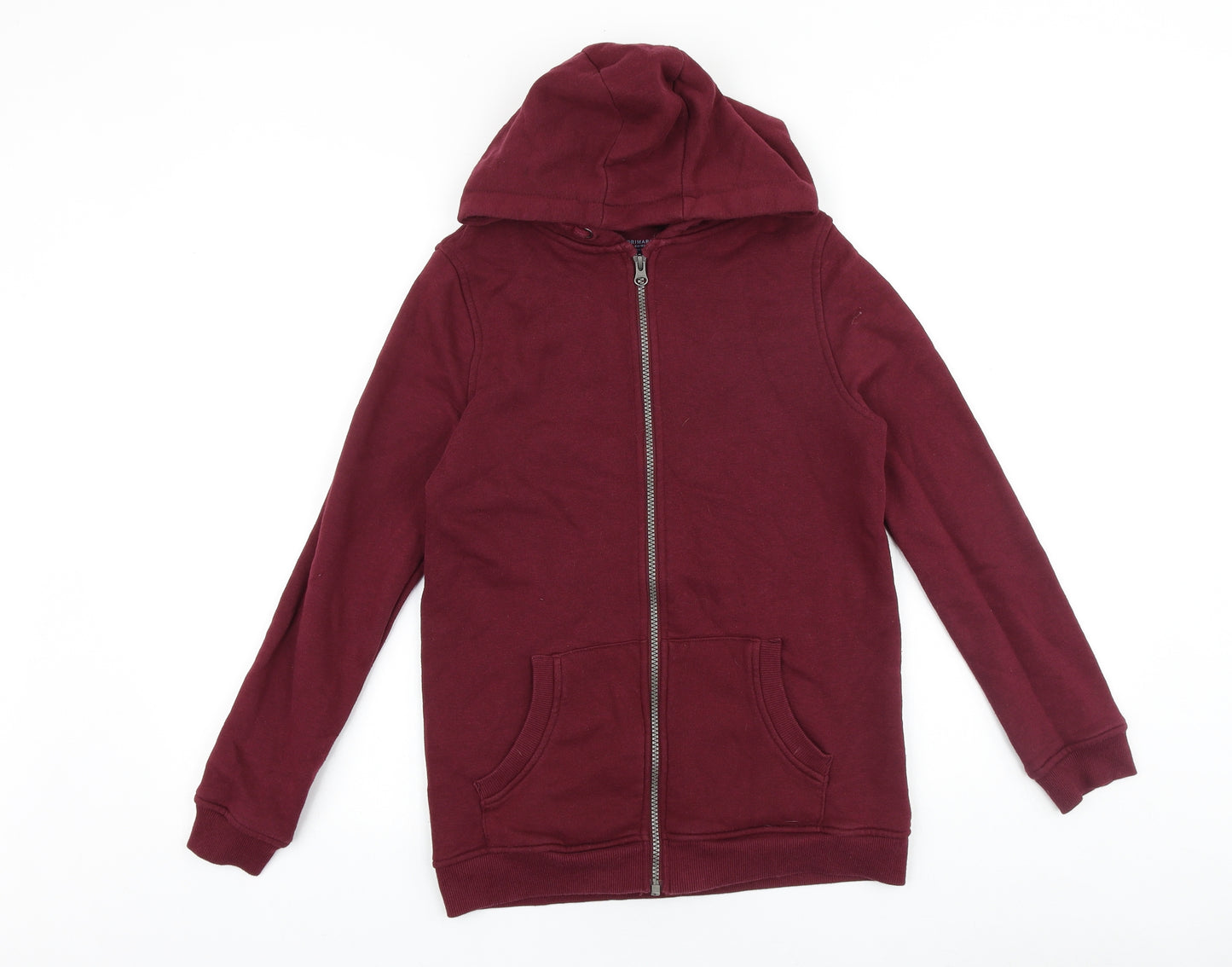 Primark Boys Red Cotton Full Zip Hoodie Size 12-13 Years Zip