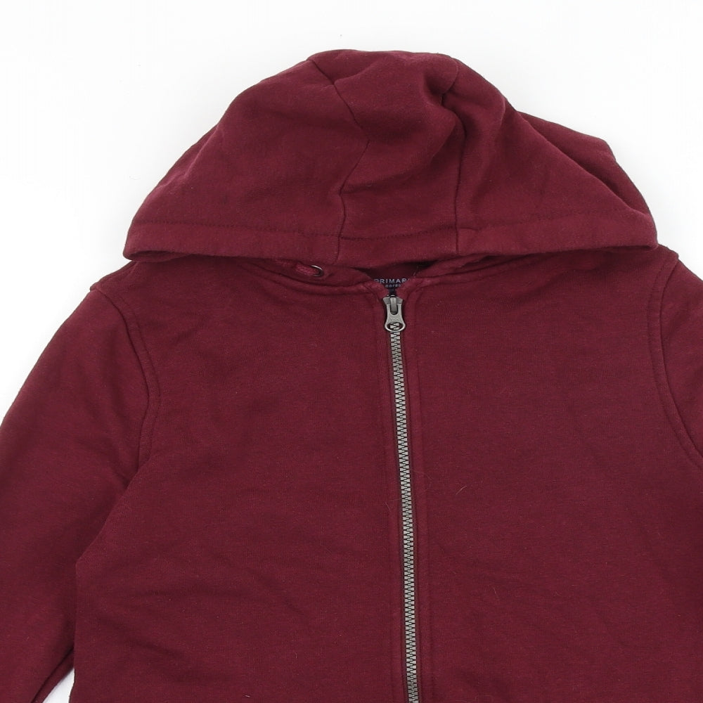 Primark Boys Red Cotton Full Zip Hoodie Size 12-13 Years Zip