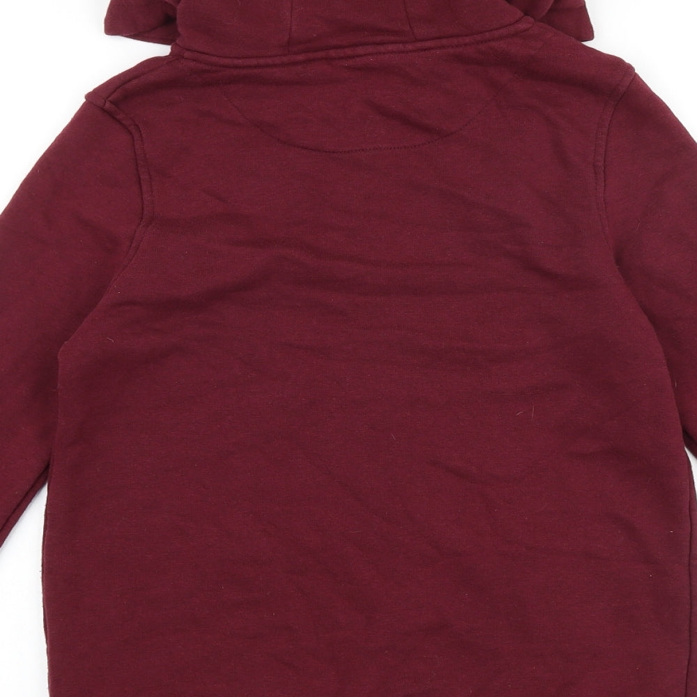 Primark Boys Red Cotton Full Zip Hoodie Size 12-13 Years Zip