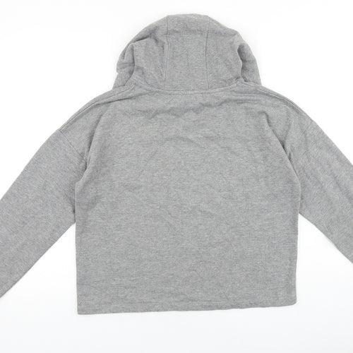 F&F Girls Grey Camouflage Cotton Pullover Hoodie Size 13-14 Years Pullover