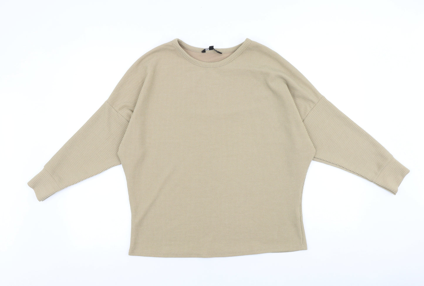 Peacocks Womens Beige Cotton Pullover Sweatshirt Size S Pullover