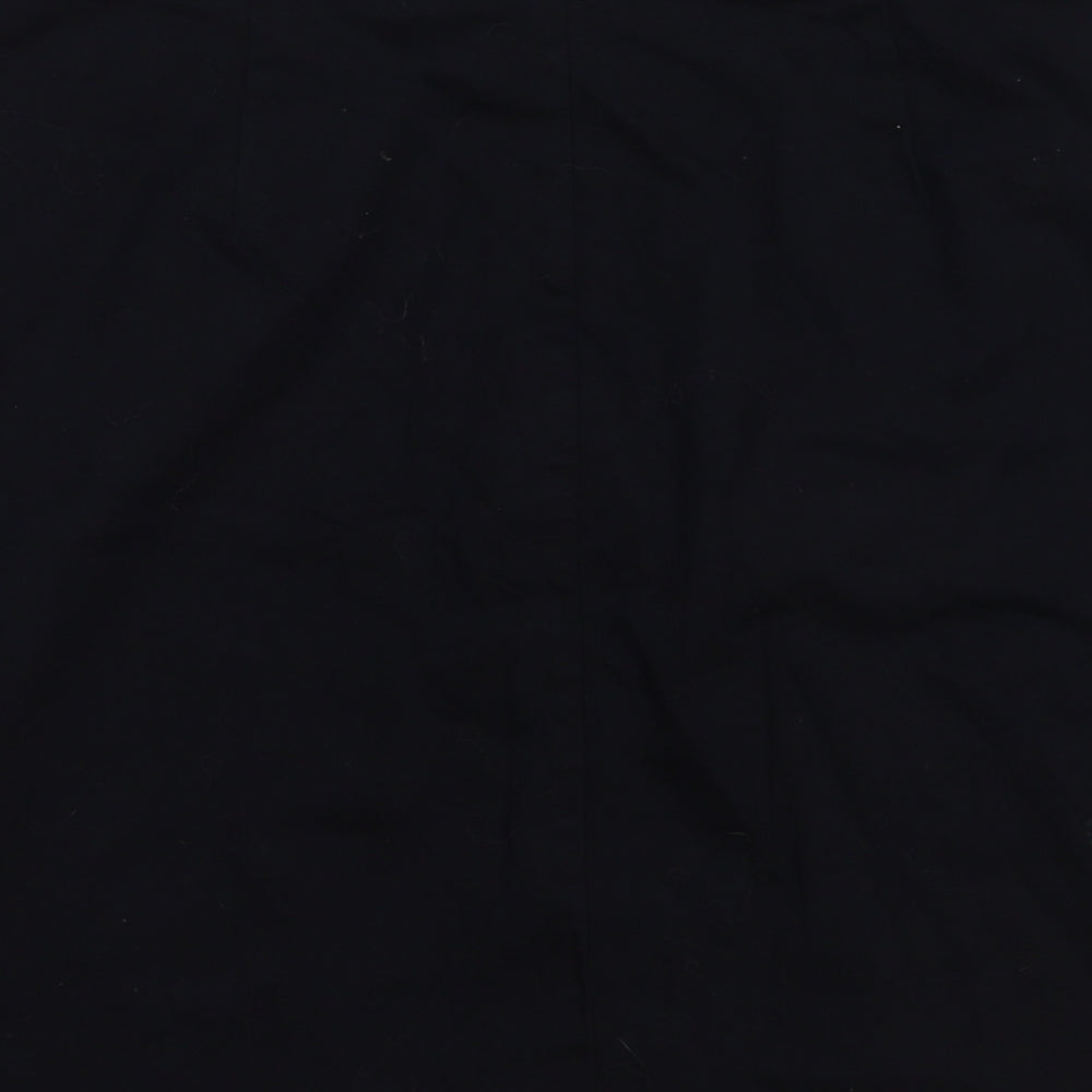 Together Womens Black Cotton Straight & Pencil Skirt Size 16 Zip