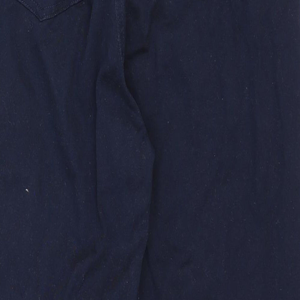 Damart Womens Blue Cotton Straight Jeans Size 18 Regular Zip