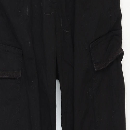 H&M Womens Black Cotton Skinny Jeans Size 10 Regular Button