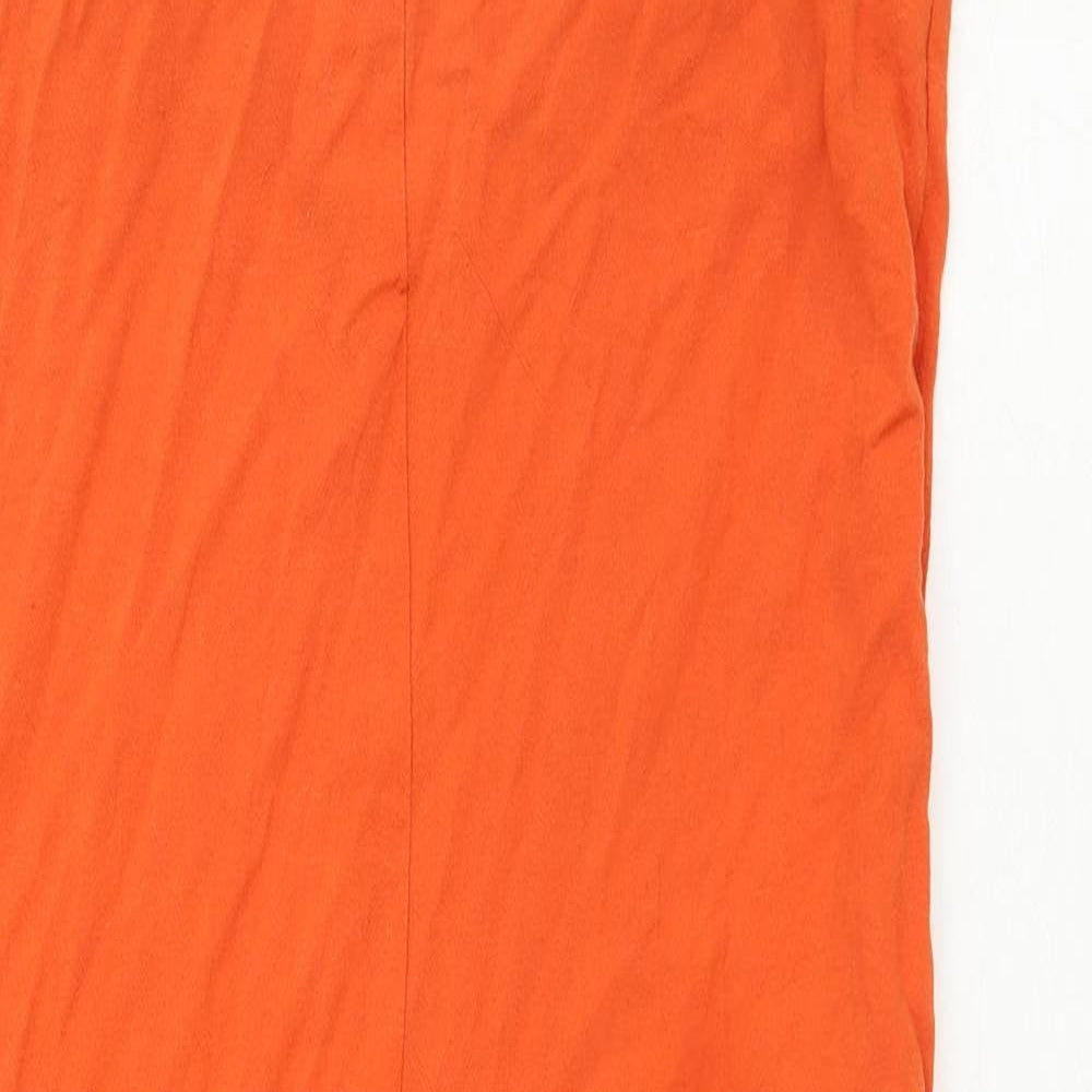Topshop Womens Orange Viscose Jumpsuit One-Piece Size 10 Pullover