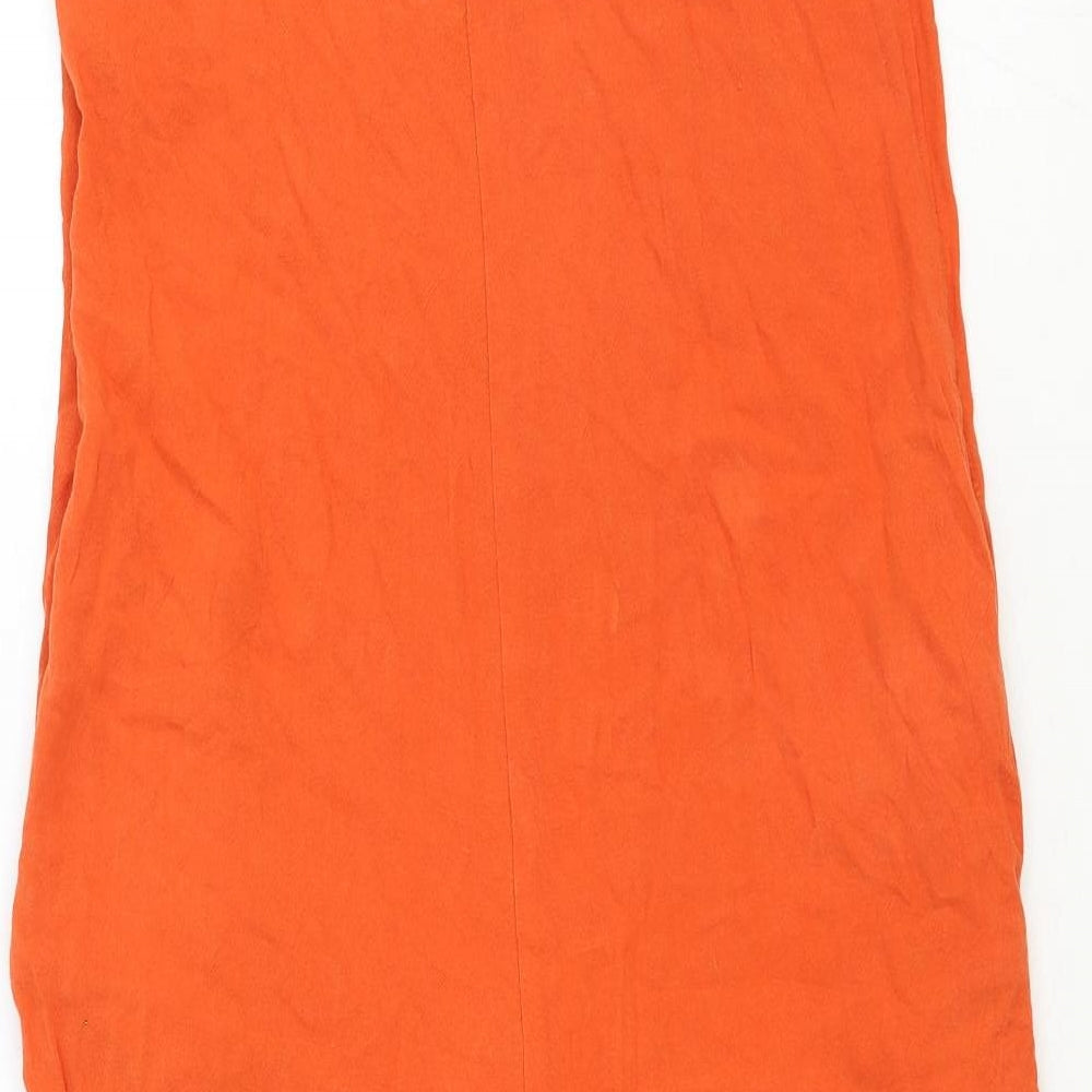 Topshop Womens Orange Viscose Jumpsuit One-Piece Size 10 Pullover