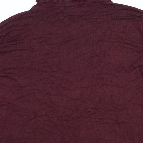 Terre Jacobs Womens Purple Roll Neck Viscose Pullover Jumper Size S
