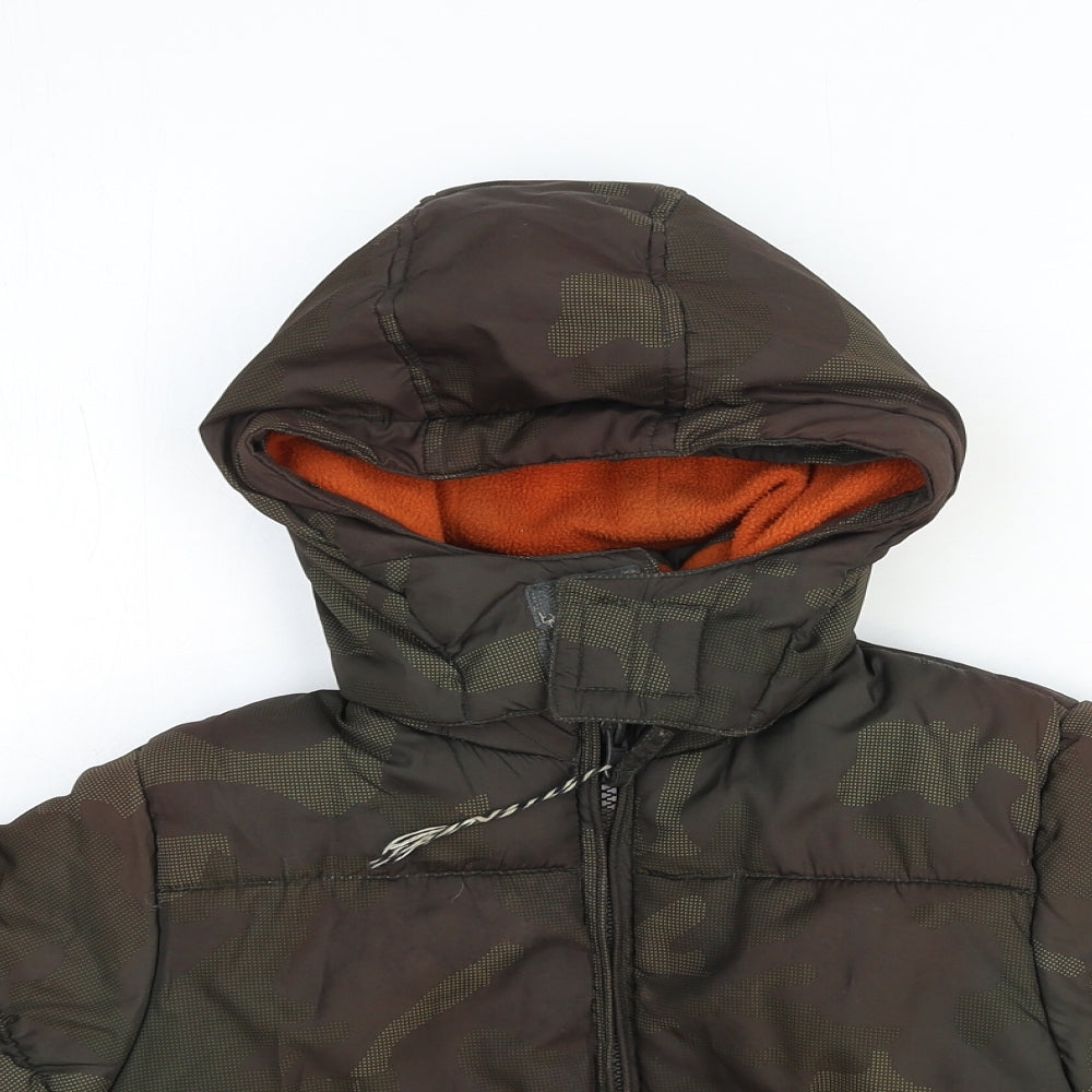 Palomino Boys Green Camouflage Puffer Jacket Jacket Size 2-3 Years Zip