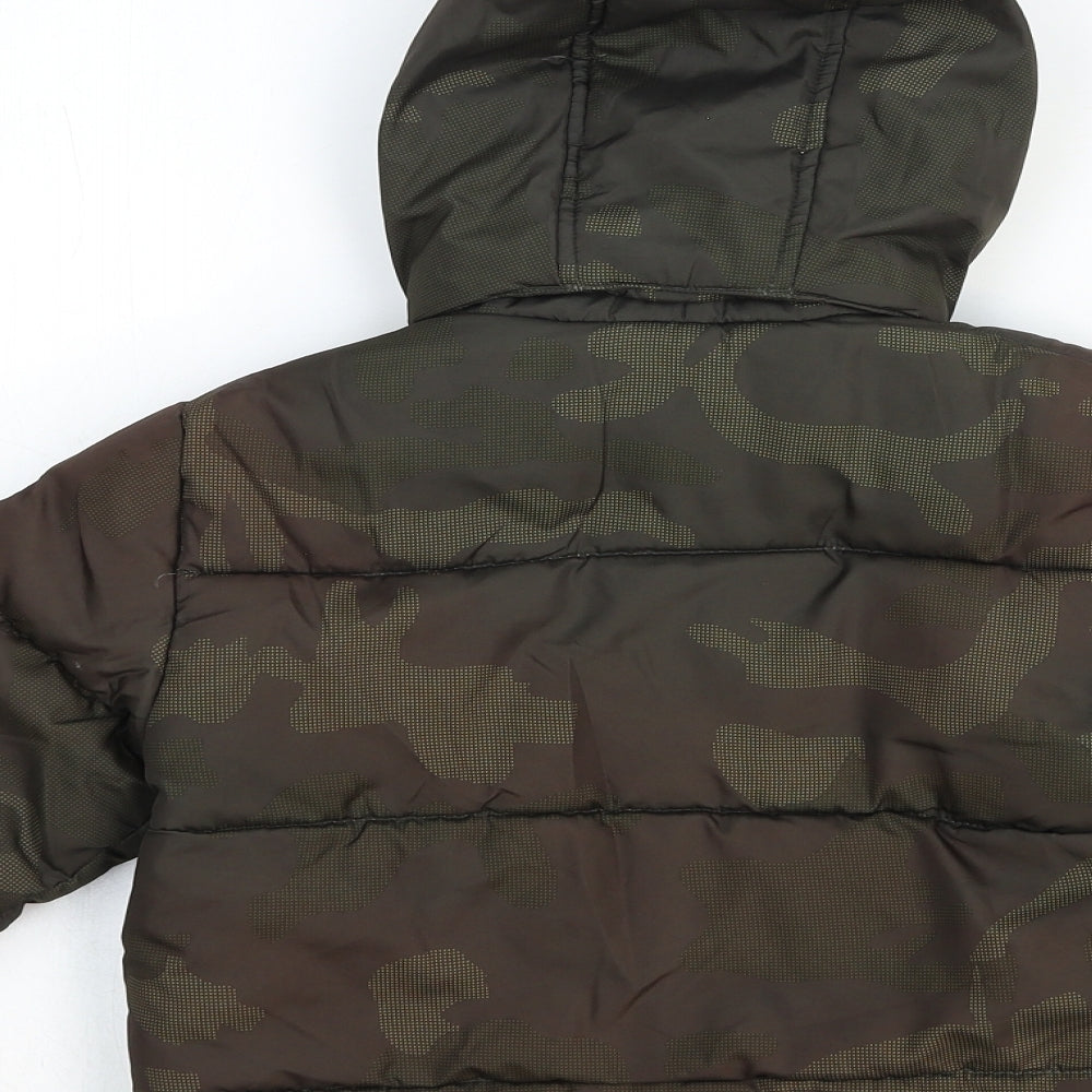 Palomino Boys Green Camouflage Puffer Jacket Jacket Size 2-3 Years Zip