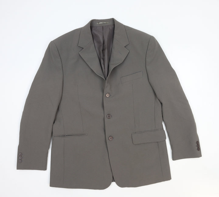 Taylor & Reece Mens Grey Polyester Jacket Blazer Size S Regular