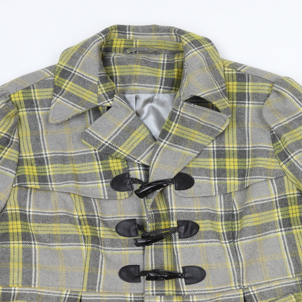 F&F Womens Grey Geometric Jacket Size 18 Button