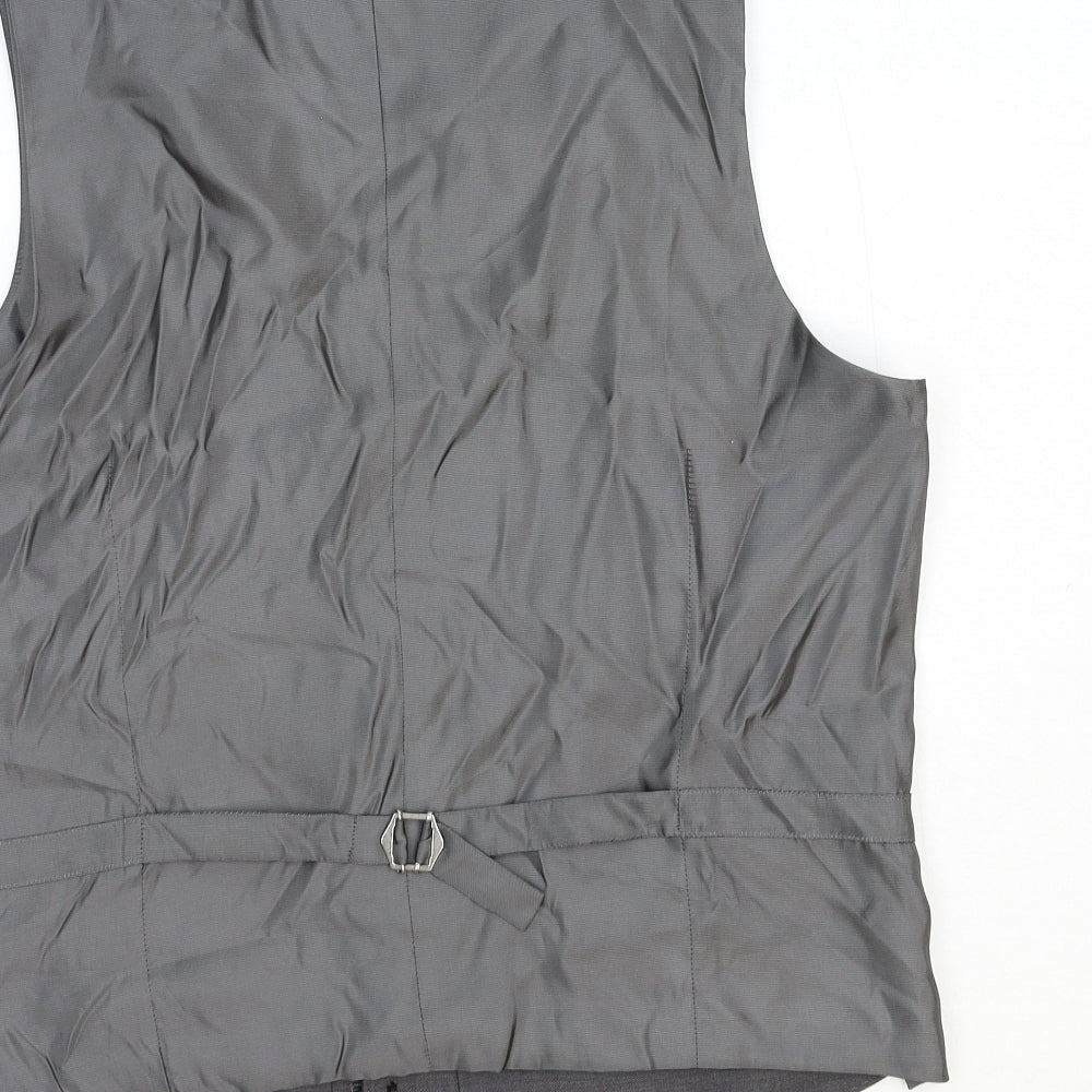 Autograph Mens Grey Wool Jacket Suit Waistcoat Size L Regular