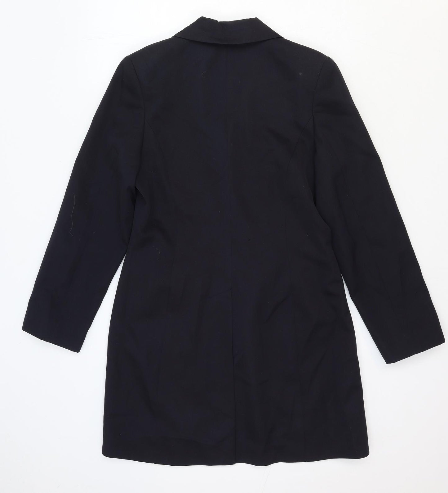 Woolf Europe Womens Blue Overcoat Coat Size 4 Button